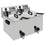 Diverso Elektro-Tischfriteuse 2x 10 Liter + Ablasshahn