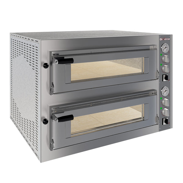 Diverso Elektro Ofen 2x 4 Pizzen diam.350mm, 2 Backkammern