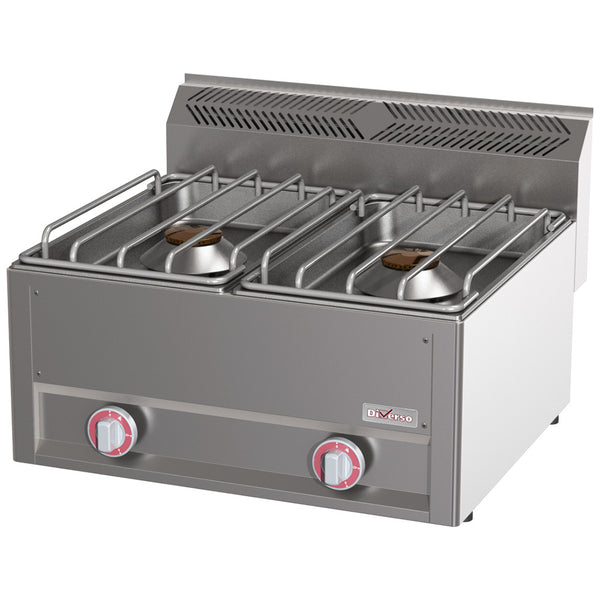 DIVERSO Herd 2 Brenner 8 kW leistungsstark -Top-