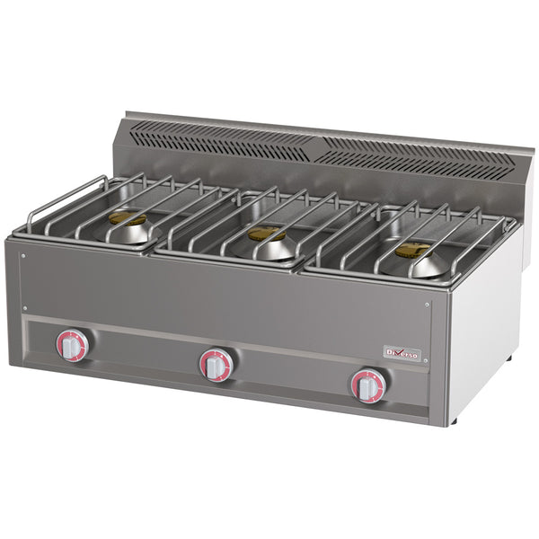 DIVERSO Herd 3 Brenner 8 kW leistungsstark -Top-