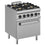 Diverso Gasherd 4 Brenner auf Gasbackofen GN 2/1