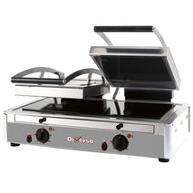 Diverso Kontaktgrill Panini DOPPELT Glaskeramik