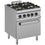 Diverso Gasherd 4 Brenner auf Elektrobackofen GN 1/1