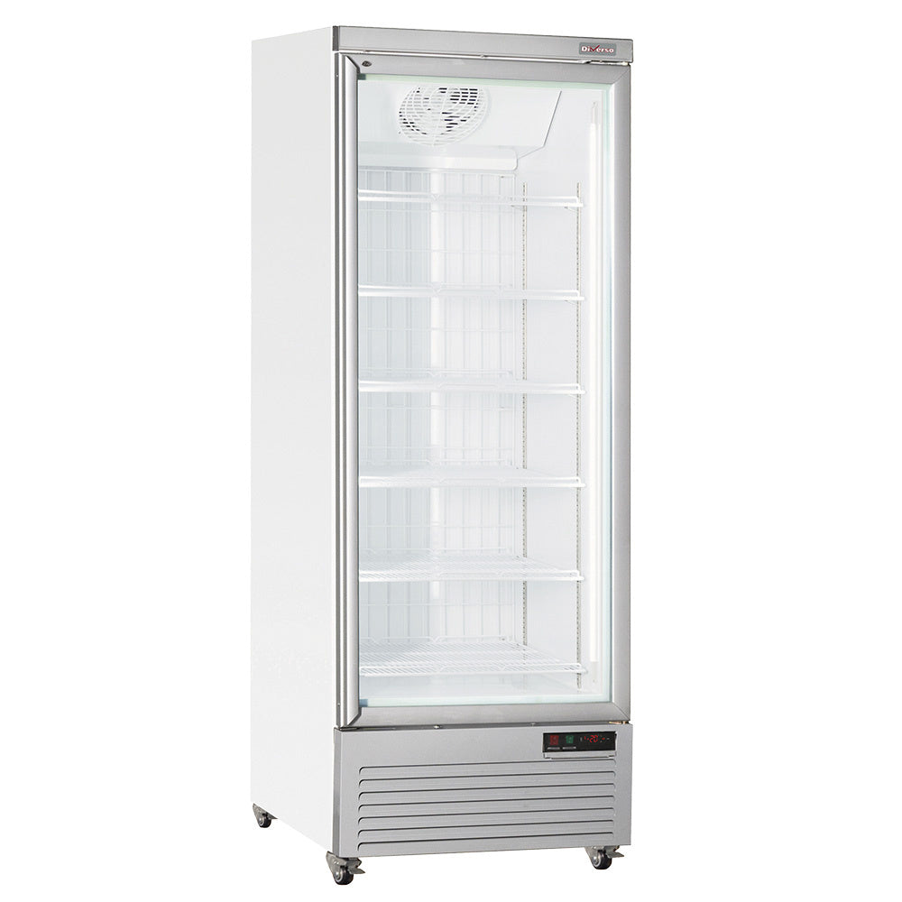 DIVERSO Vertikaler Gefrierschrank-Vitrine, 560 Liter - WEISS