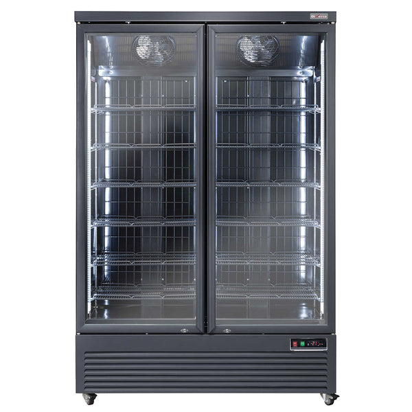 Diverso Vertikaler Gefrierschrank-Vitrine, 1084 Liter - SCHWARZ