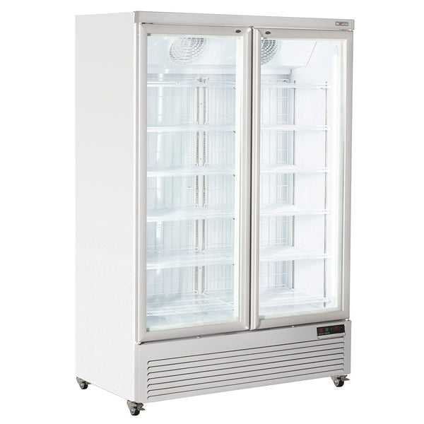 DIVERSO Vertikaler Gefrierschrank-Vitrine, 1084 Liter - WEISS