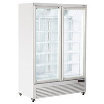 DIVERSO Vertikaler Gefrierschrank-Vitrine, 1084 Liter - WEISS