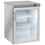Diverso Kühlschrank, Glastür, belüftet, 200 Liter. aus Edelstahl