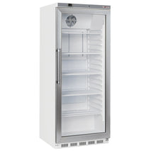 Diverso Kühlschrank GN 2/1, Glastür, belüftet, 600 Liter - Weiss