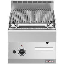 Diverso Lavasteingrill 1/2 Modul, Rost aus Eisen 