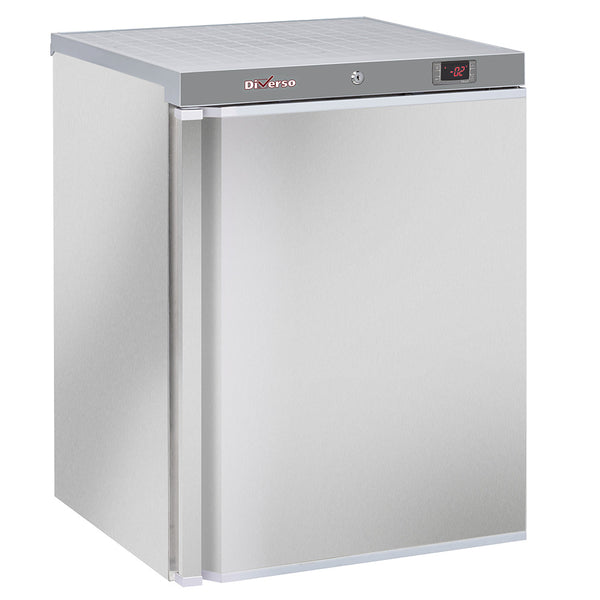 Diverso Kühlschrank, belüftet, 200 Liter. aus Edelstahl