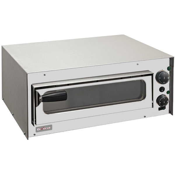 Diverso Pizzaofen 350 mm, mit Glastür