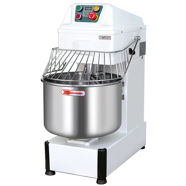 Diverso Spiralkneter, 34 Liter, 2 Geschwindigkeiten, Timer, auf Rollen