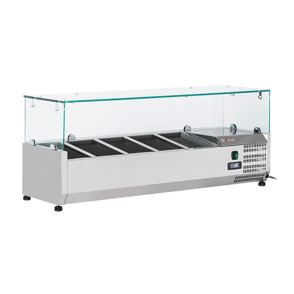 Diverso Kühlaufsatz 5x GN 1/4 - 150 mm, mit Glas