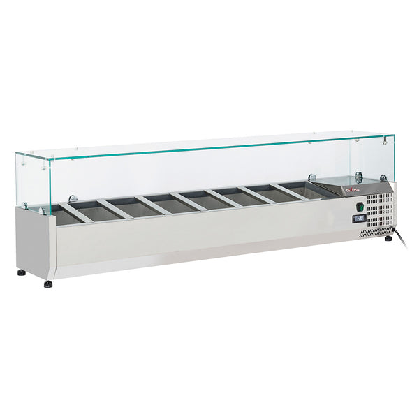 Diverso Kühlaufsatz 8x GN 1/4 - 150 mm, mit Glas