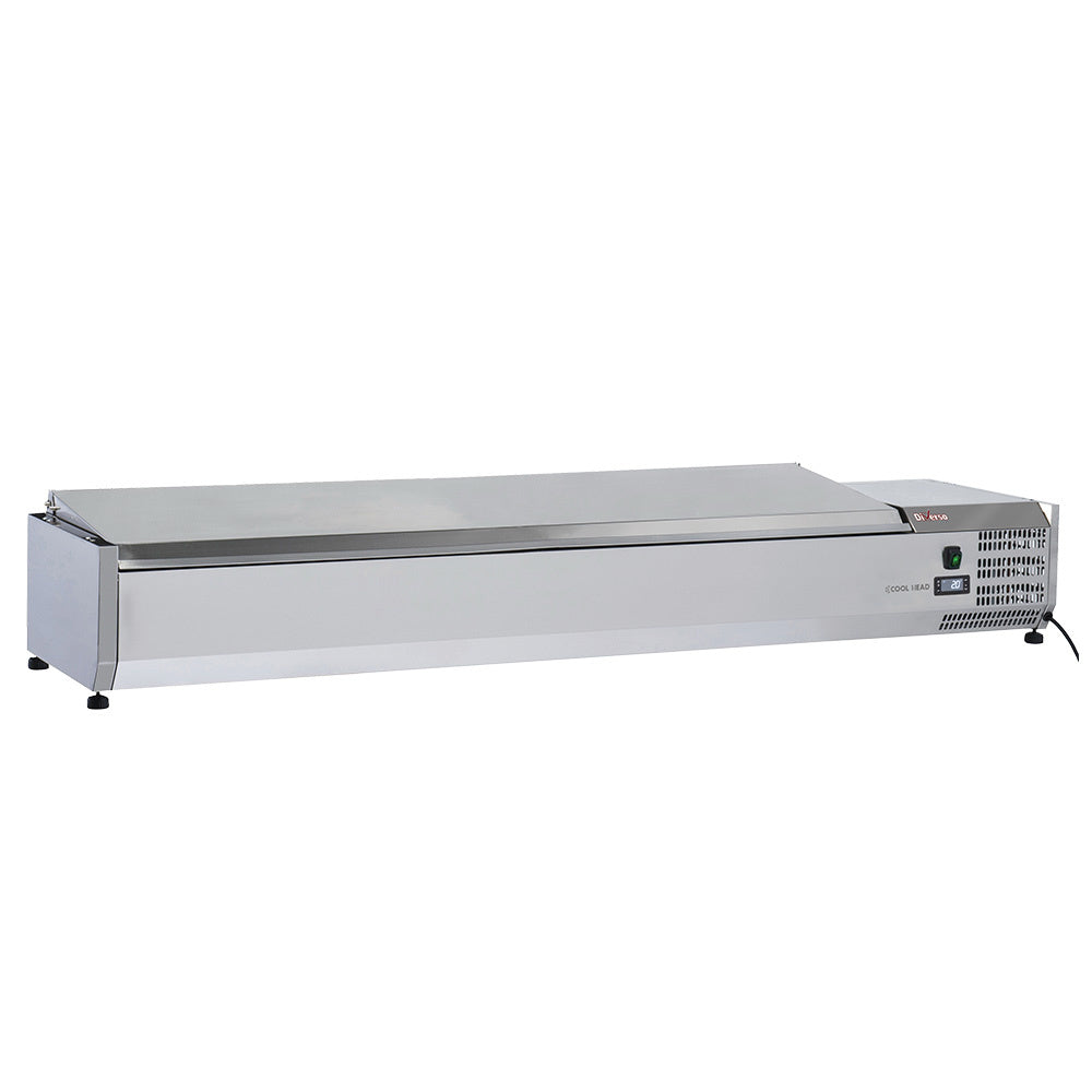 Diverso Kühlaufsatz 8 x GN 1/3 -150 mm, mit Edelstahldeckel