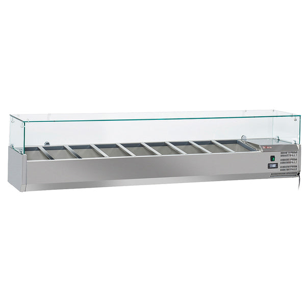 Diverso Kühlaufsatz 9x GN1/3 - 150 mm, mit Glas