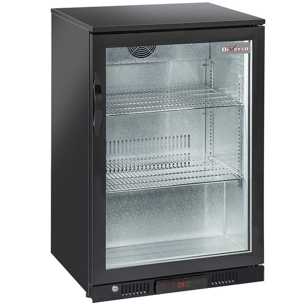 Diverso Belüfteter Flaschenkühler "Hinterbar", 1 1 Glas-Schwenktür