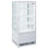 DIVERSO Tischvitrine, 4 Ebenen, 4 Glasfronten, 80 Liter - WEIß