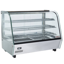 Diverso Tisch-Warmhaltevitrine, 3 Niveaus, gewölbtes Glas