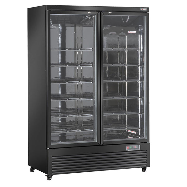Diverso Vertikaler Kühlschrank, 2 Türen, 1085 Liter - SCHWARZ
