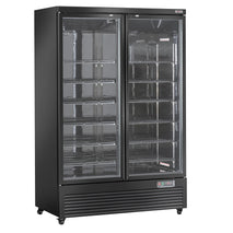 Diverso Vertikaler Kühlschrank, 2 Türen, 1085 Liter - SCHWARZ