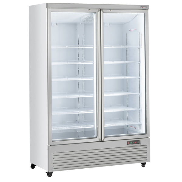 DIVERSO Vertikaler Kühlschrank, 2 Türen, 1085 Liter - WEISS