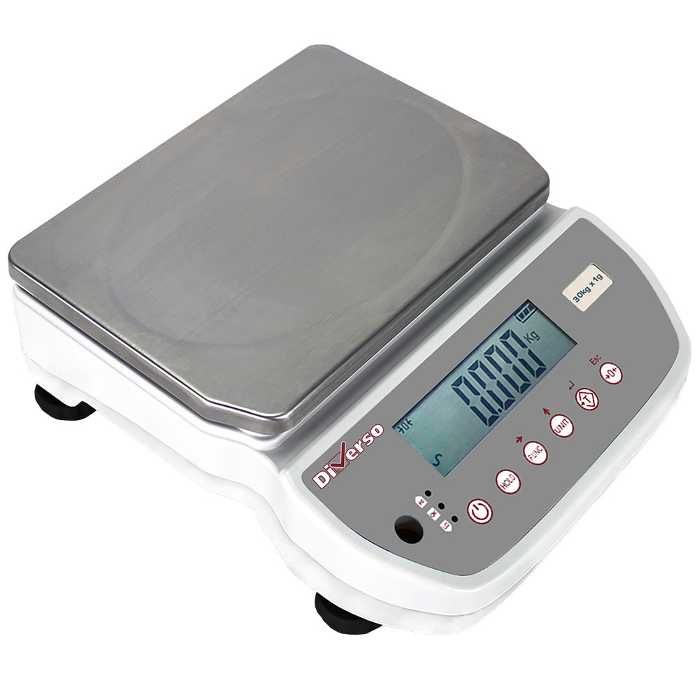 Diverso Elektronische Waage aus Edelstahl, 30Kg x 1g