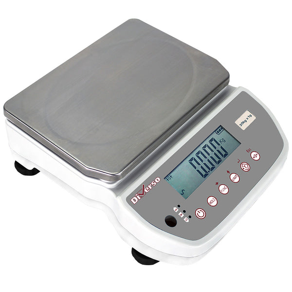Diverso Elektronische Waage aus Edelstahl, 30Kg x 1g