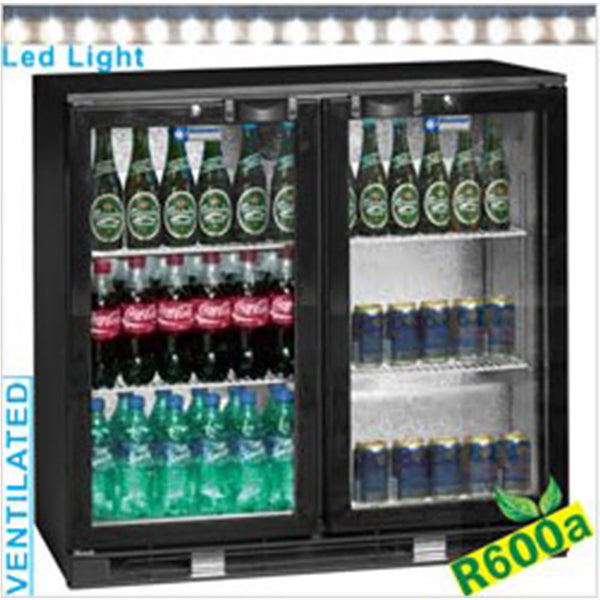 Flaschenkühlschränk, Belüftet, "Back Bar" , 2 Drehflügeltüren