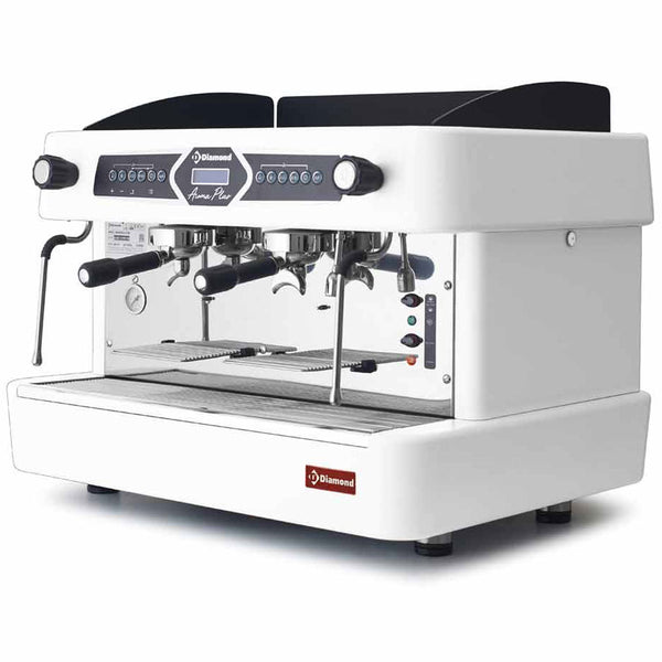 Diamond Expressomaschine, 2-gruppig, automatisch (mit Display) - WEIß