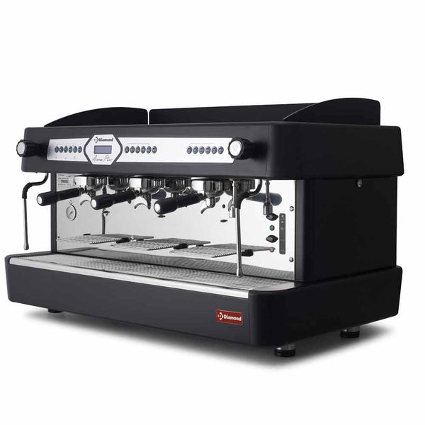 Diamond Expressomaschine, 3-gruppig, automatisch (mit Display)-SCHWARZ