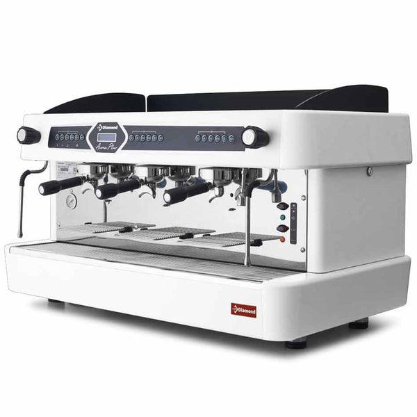 Diamond Expressomaschine, 3-gruppig, automatisch (mit Display)-WEIß
