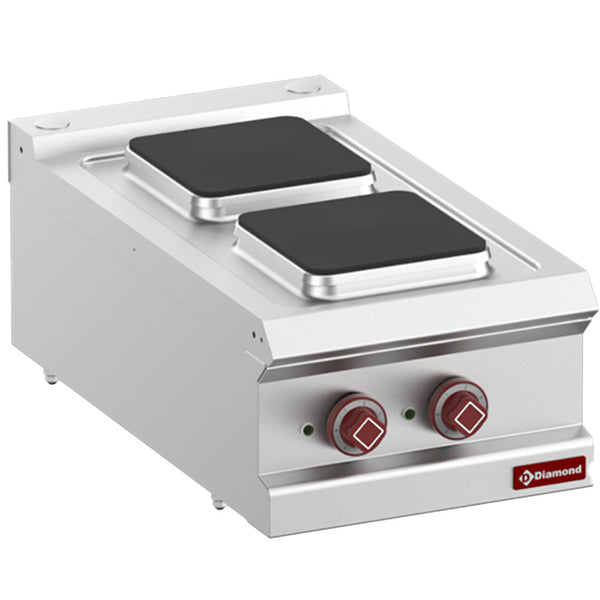 Diamond Elektro Plattenherd mit 2 Quadrat Platten -Top-