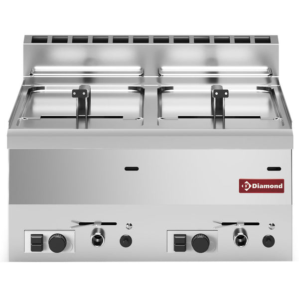 Diamond Gas Friteuse, 2 Becken 8 Liter -Top-