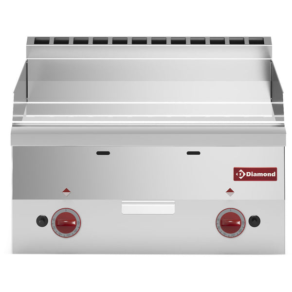 Diamond Gas Grillplatte, glatt "verchromt" -Top-