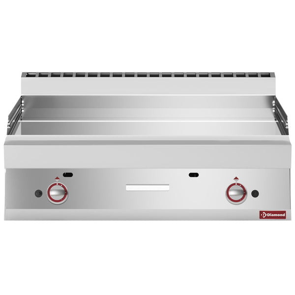 Diamond Gas Grillplatte, EXTRA BREIT glatt verchromt