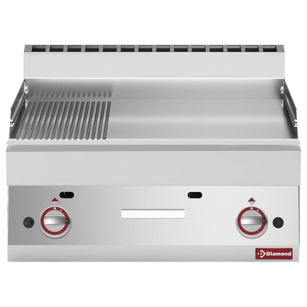 Diamond Gas Grillplatte 2/3 glatt 1/3 gerillt  -Top-