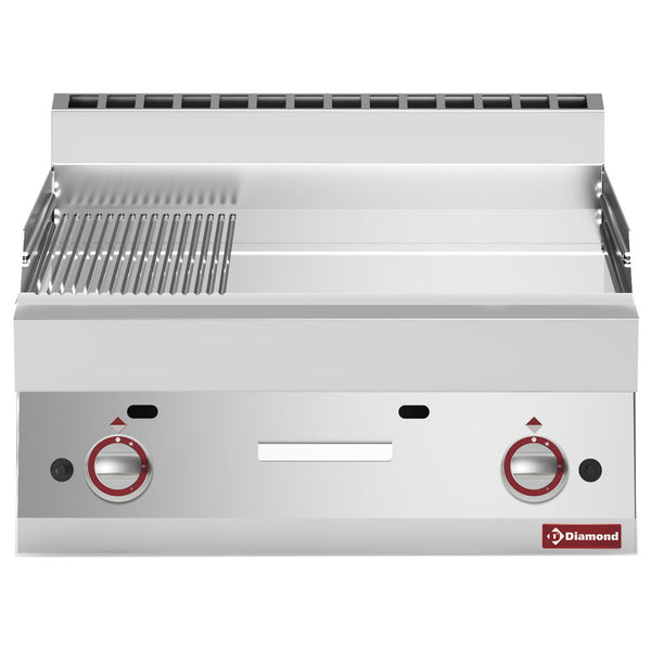 Diamond Gas Grillplatte 2/3 glatt 1/3 gerillt  -Top- hartverchromt "50 µm