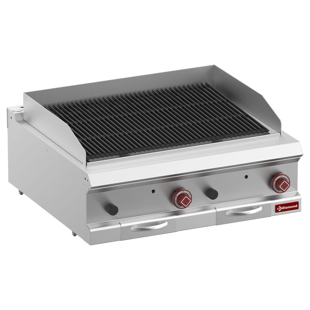 Diamond Lavasteingrill, Modul 1/2, Rost aus Eisen "doppelseitig"  -Top-