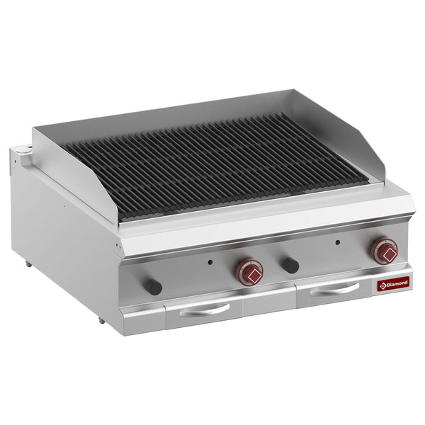 Diamond Lavasteingrill, Modul 1/2, Rost aus Eisen "doppelseitig"  -Top-