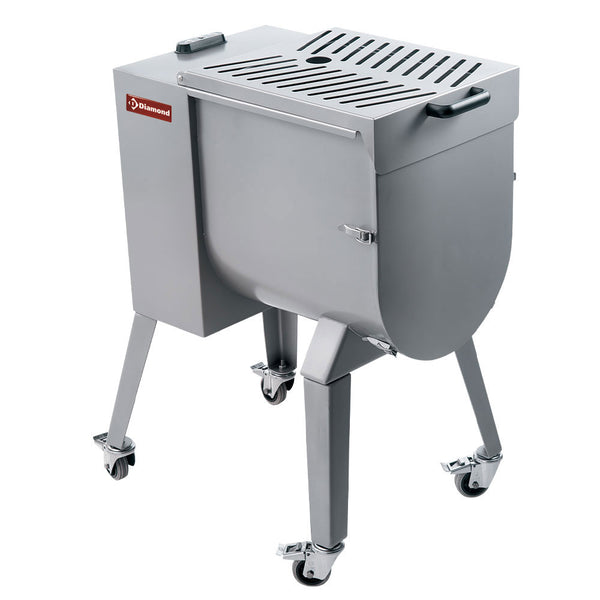 Diamond Edelstahl Fleischmixmaschine 50 kg, Stand mit Rädern