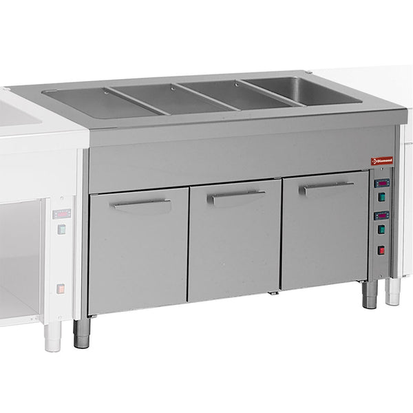 Diamond Element Bain-Marie auf Wärmeschrank 3x GN 1/1