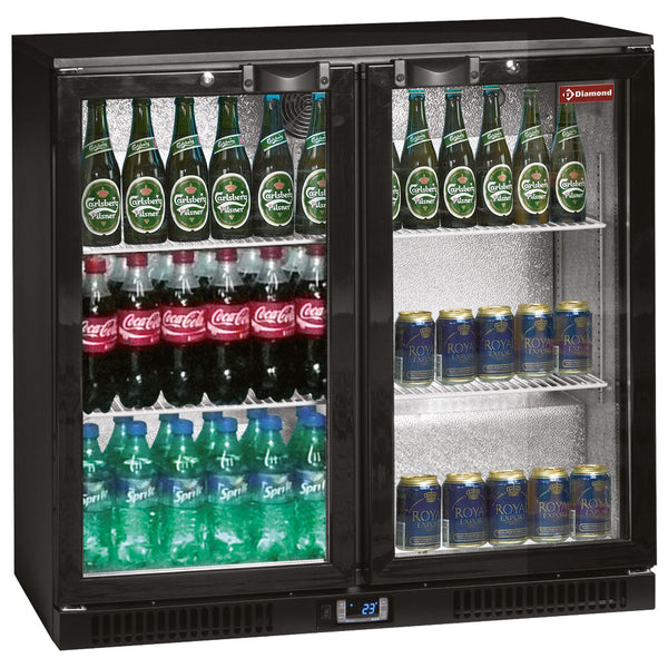 Flaschenkühlschränk, Belüftet, "Back Bar" , 2 Drehflügeltüren