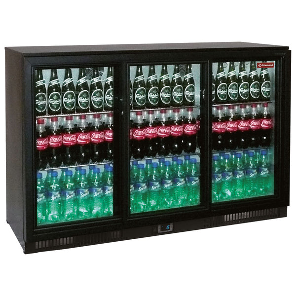 Flaschenkühlschränk, 3 Schiebetüren, 343 Liter