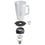 Diamond Becher aus Lexan, rund, 2 Liter, mit Deckel und Messer (4 Klingen)