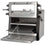 Diamond Holzkohleofen-BBQ, GN 1/1 (60 Kg/h)- Anhebbar Tür/Edelstahl