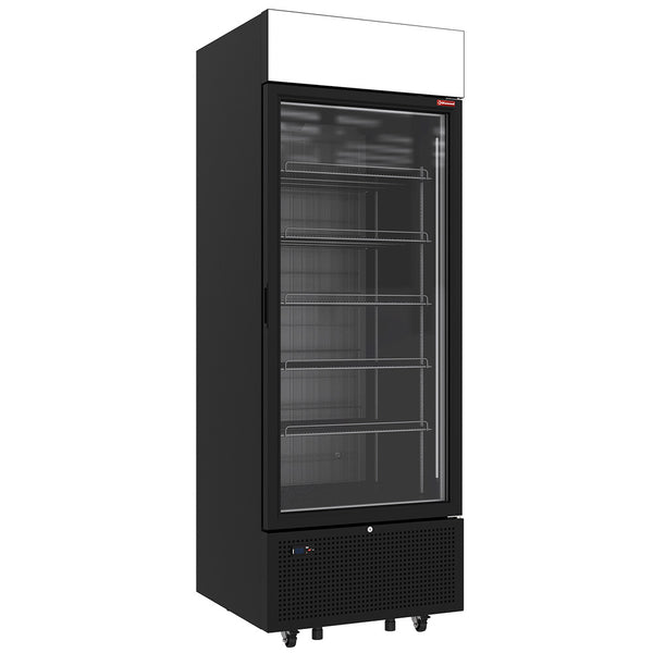 Diamond Negative Kühlvitrine 646 Liter - 6 Ebenen mit Leuchtkasten - SCHWARZ