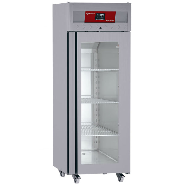 Diamond Umluftkühlschrank  700 Liter, 1 Glastür (GN 2/1), Auf Rädern