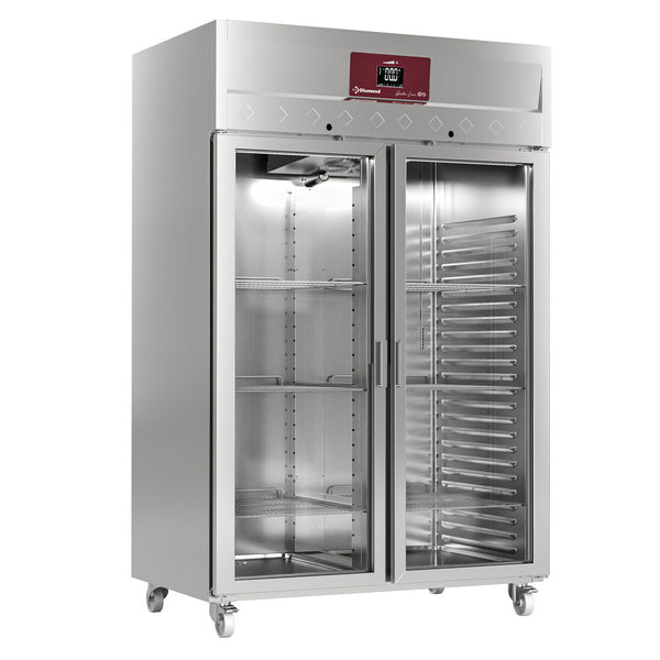 Diamond Umluftgefrierschrank 1400 Liter, 2 Glastüren GN 2/1, Auf Rädern